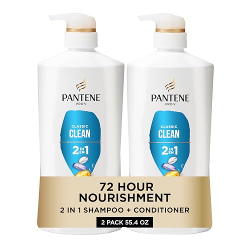 2 Pack Pantene 2-in-1 Shampoo Conditioner, Rescue Shot