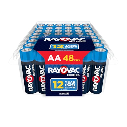 48 Pack Rayovac AA Alkaline Batteries High Energy