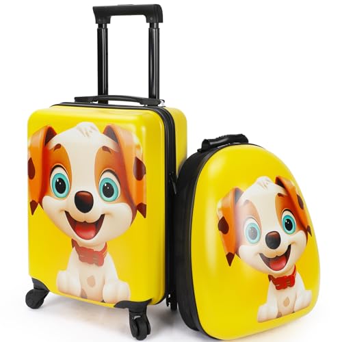 Kids 2 Piece Luggage Set With Backpack (Hardside Suitcase)