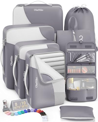 8 Pack Packing Cubes for Travel Luggage Organizer Set