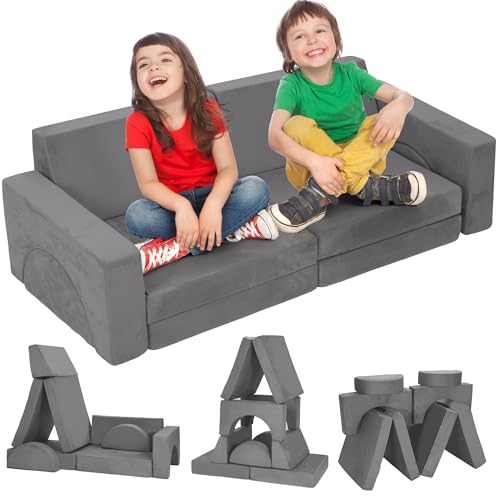 8 Piece Modular Kids Play Couch Foam Sofa Set