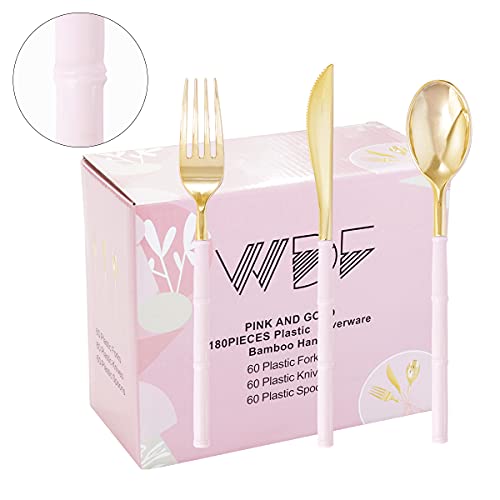 180 Piece Heavyweight Disposable Plastic Silverware Set