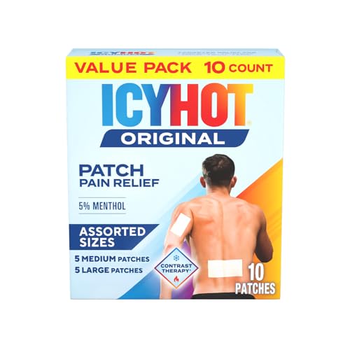 10 Pack Icy Hot Pain Relief Patches for Muscles