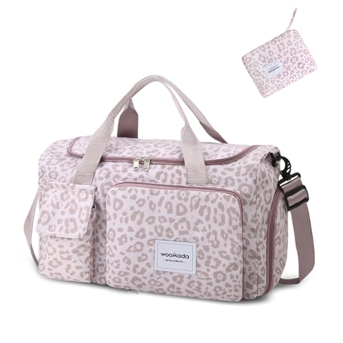 Foldable Travel Duffel Bag with Shoe Compartment