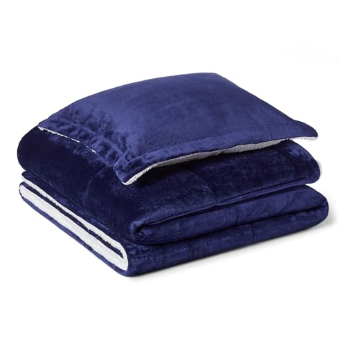 Amazon Basics Reversible Sherpa Comforter Set with Sham