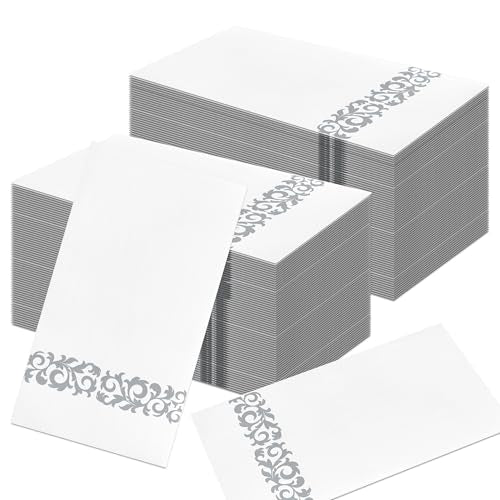 120 Pack Disposable Linen Feel Paper Guest Towels