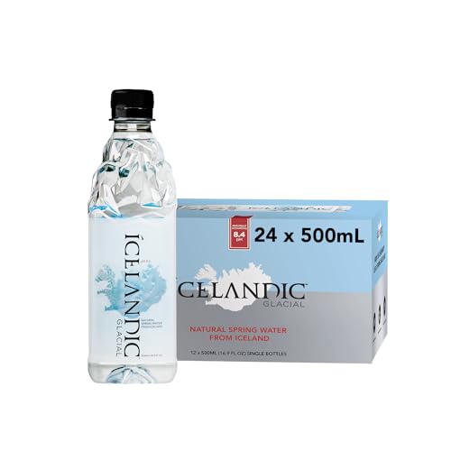 24 Pack Icelandic Glacial Natural Spring Alkaline Water 16.9 Fl Oz
