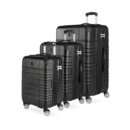 3 Piece SwissGear Expandable Spinner Luggage Set with Lock