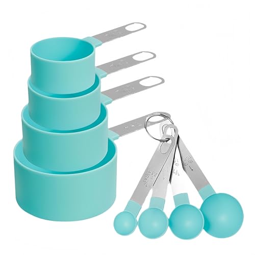 8 Piece Measuring Cups and Spoons Set Stainless Steel