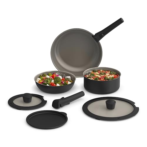 8 Piece Removable Handle Nonstick Cookware Set