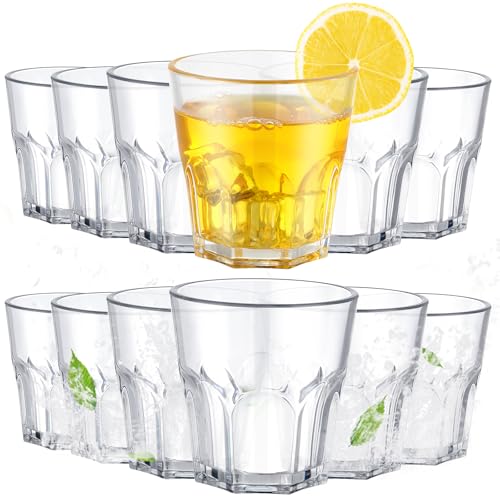24 Pack Acrylic Drinking Glasses Reusable Water Tumblers