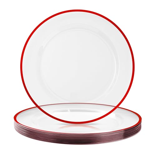 15 Pack 12 Inch Disposable Plastic Charger Plates