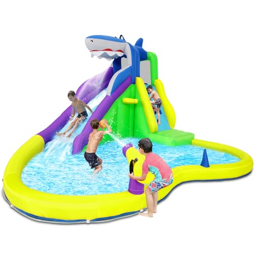 Inflatable Bounce House with Water Slide and Pool