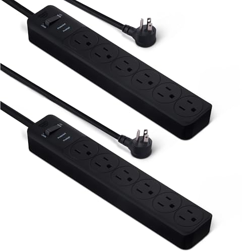 2 Pack Amazon Basics 6-Outlet Surge Protector Power Strip