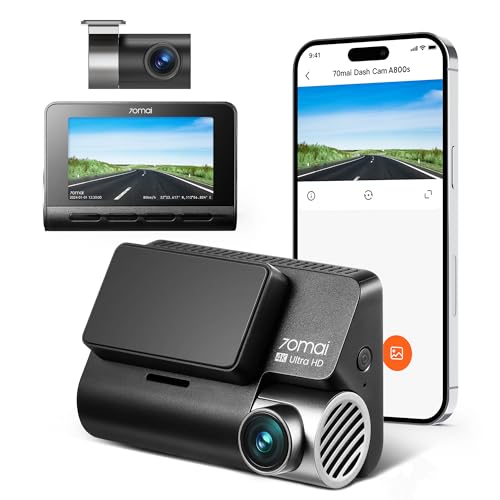 70mai 4K Dual Dash Cam with WiFi GPS