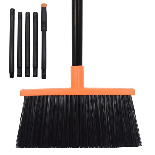 Heavy-Duty Adjustable Angle Broom with Steel Handle