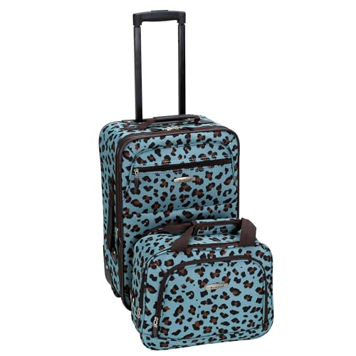 2 Piece Softside Expandable Upright Luggage Set Wheels