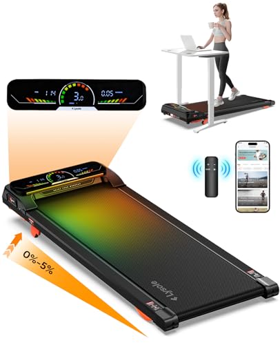 Folding Walking Pad Treadmill with Incline and Display