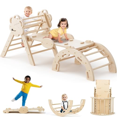 8 in 1 Montessori Wooden Climbing Triangle Set