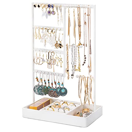 4-Tier Jewelry Organizer Stand for Earrings Necklaces