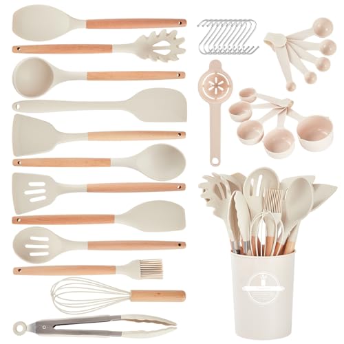 34 Piece Silicone Kitchen Utensil Set with Holder