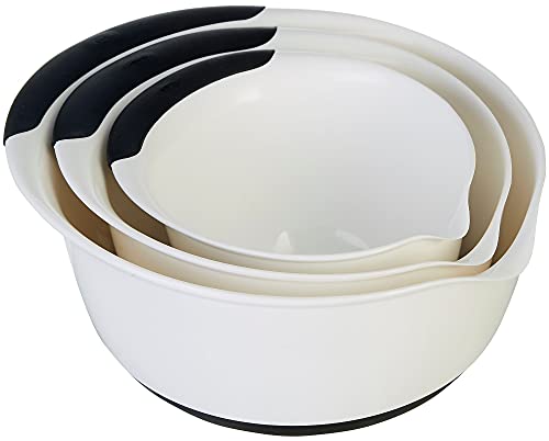 3 Piece OXO Mixing Bowl Set Plastic Kitchen Bowls