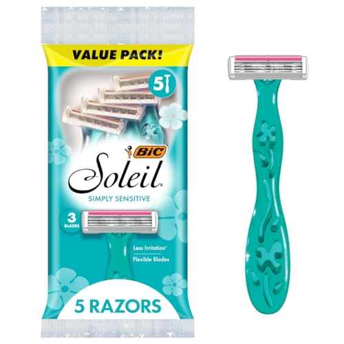 5 Pack BIC Women's Disposable Razors with Moisture Strip