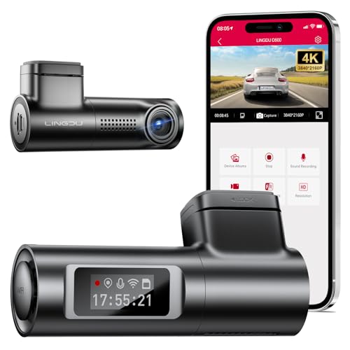 4K Smart Dash Cam with WiFi, GPS, Night Vision