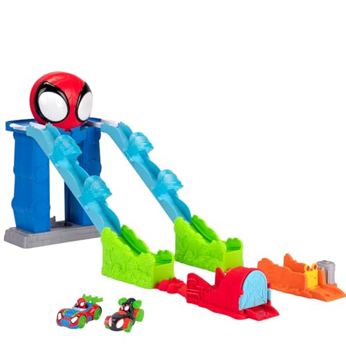 Marvel Spidey Mega Jump Race Track Playset with Cars