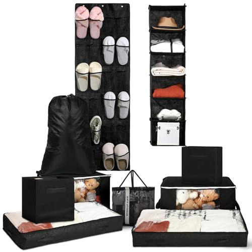 10 Piece Dorm Storage Organizer Set with Laundry Bag
