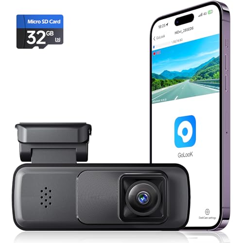 2K Mini Dash Cam WiFi Night Vision with 32GB