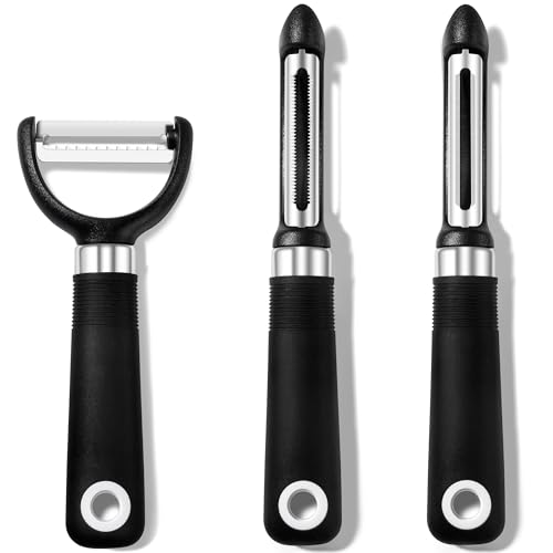 3 Pack Swivel Vegetable Fruit Potato Peelers Set