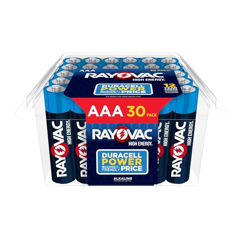 30 Pack Rayovac AAA Alkaline Batteries High Energy