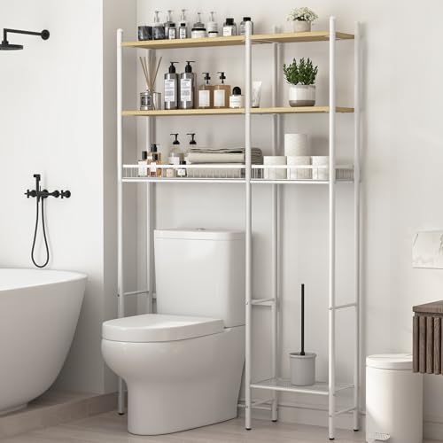 Extra Wide 4-Tier Over Toilet Bathroom Storage Shelf