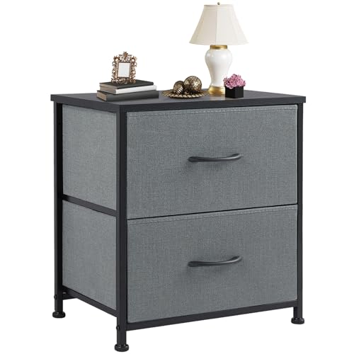 2 Drawer Small Nightstand Bedroom Bedside Table