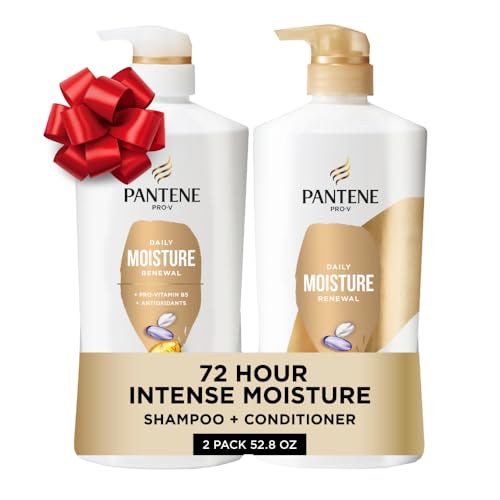 Pantene Shampoo & Conditioner Set, Moisture Renewal, Bonus Shot