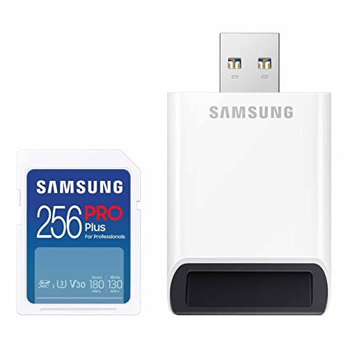 SAMSUNG 256GB SDXC Memory Card with Reader 4K