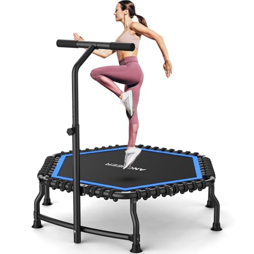 50" Mini Rebounder Trampoline with Adjustable Bar