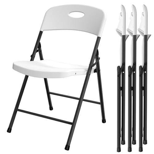 4 Pack Folding Chairs Heavy Duty Portable Outdoor Indoor