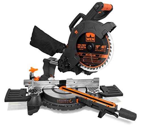 WEN 10-Inch Sliding Compound Miter Saw with Laser