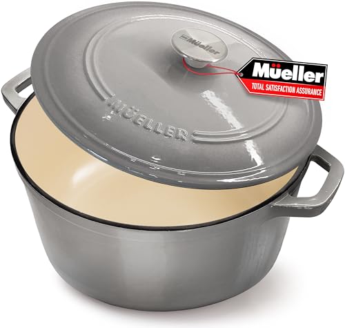 6 Quart Enameled Cast Iron Dutch Oven with Lid