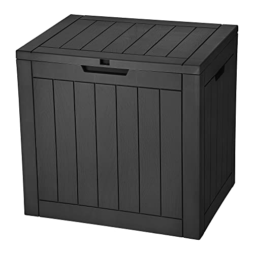30 Gallon Outdoor Deck Storage Box with Lockable Lid