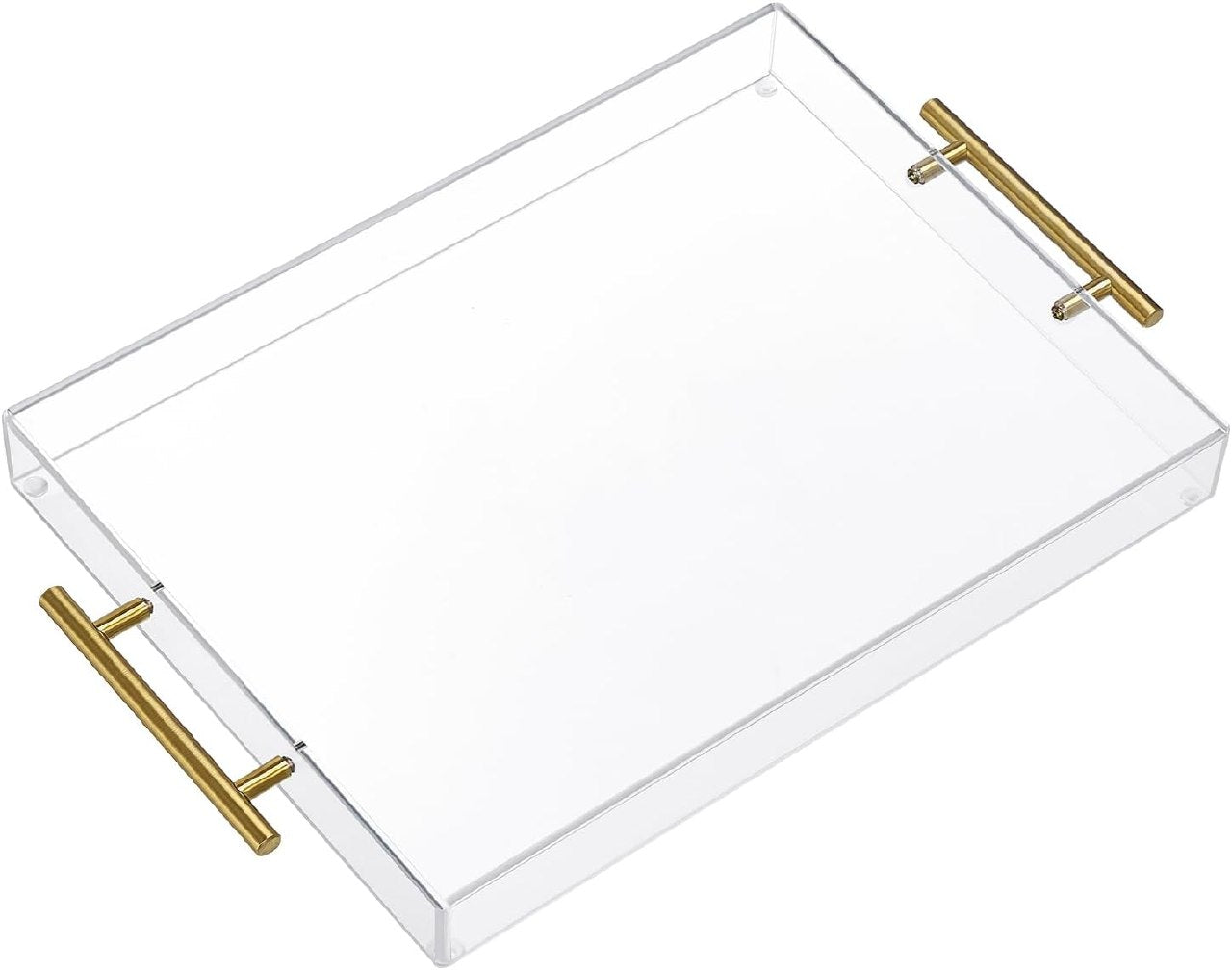 12"x16" Acrylic Serving Tray with Metal Handles