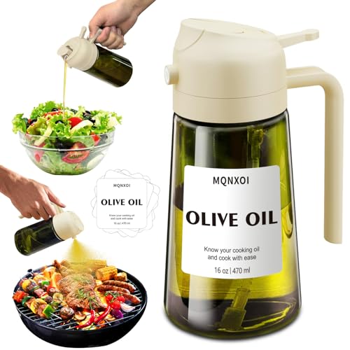 2 in 1 Glass Oil Sprayer and Dispenser 16oz