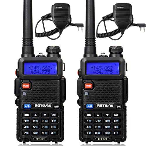 Retevis 2 Pack Long Range Dual Band Walkie Talkies