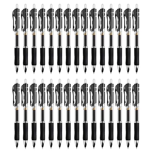 30 Pack Retractable Gel Pens, 0.5mm Fine Point
