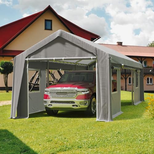 Heavy Duty 12x20 FT Carport Outdoor Canopy Garage