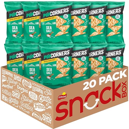 20 Pack Popcorners Sea Salt Popped Corn Chips