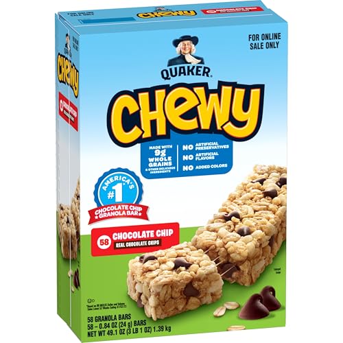 58 Pack Quaker Chewy Granola Bars Chocolate Chip