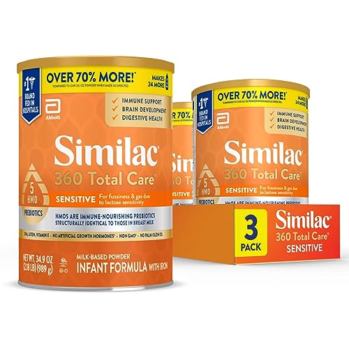 3 Pack Similac Sensitive Infant Formula Powder 34.9 OU-D Kosher